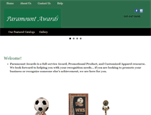 Tablet Screenshot of paramountawards.com